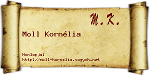 Moll Kornélia névjegykártya